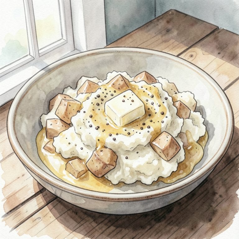 Lumpy Mashed Potatoes Recipe: Creamy Texture with Rustic Charm illustration with key details