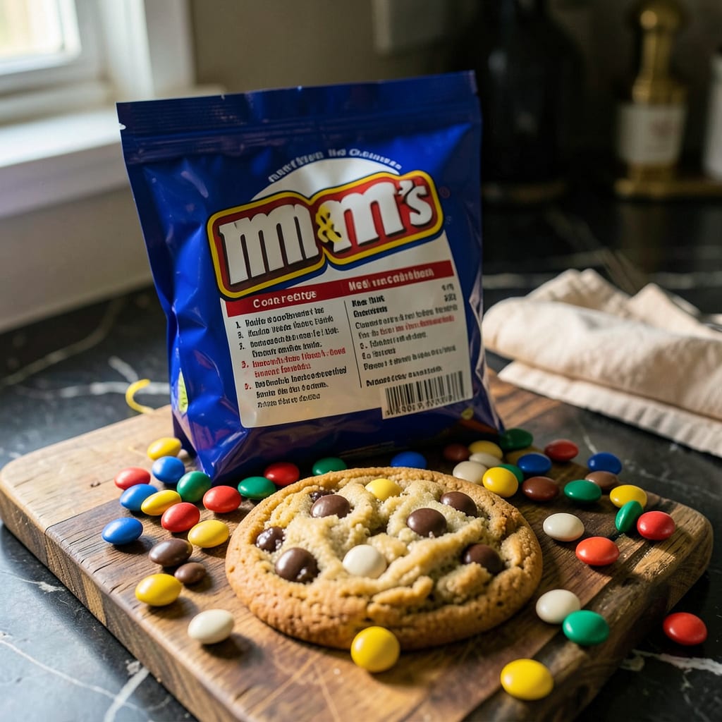 Comprehensive M&M Cookie Recipe on Bag: Official Ingredients and Baking Tips visual reference