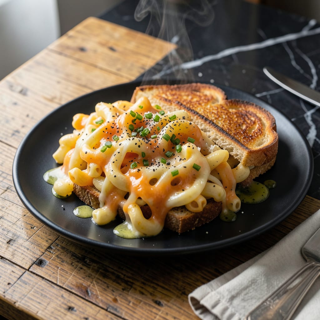 Macaroni Grilled Cheese Recipe: Gooey Melty Layers in Every Bite example with annotations