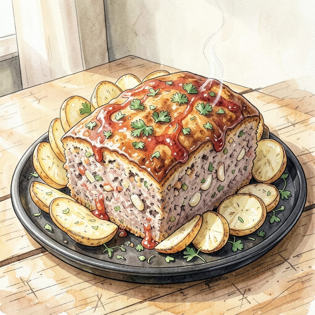 Visual representation of magnolia meatloaf recipe