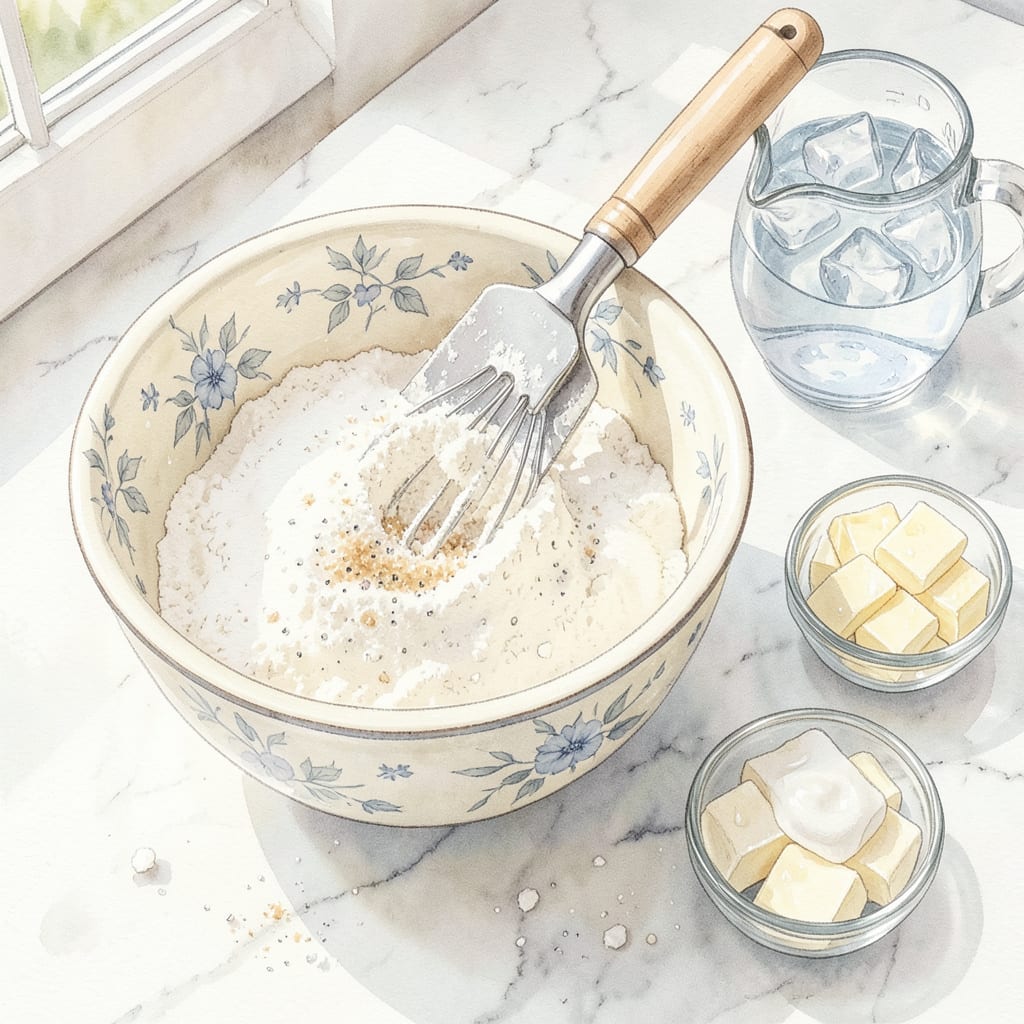 Visual representation of magnolia pie crust recipe