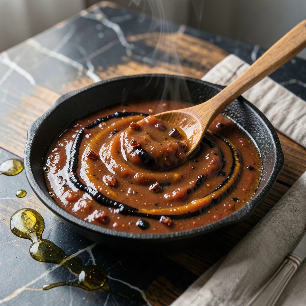 Visual representation of makers mark bbq sauce recipe