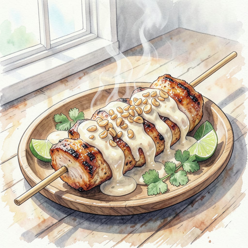 Malaysian Satay BBQ Recipe: Grilled Perfection with Peanut Sauce detailed visual guide