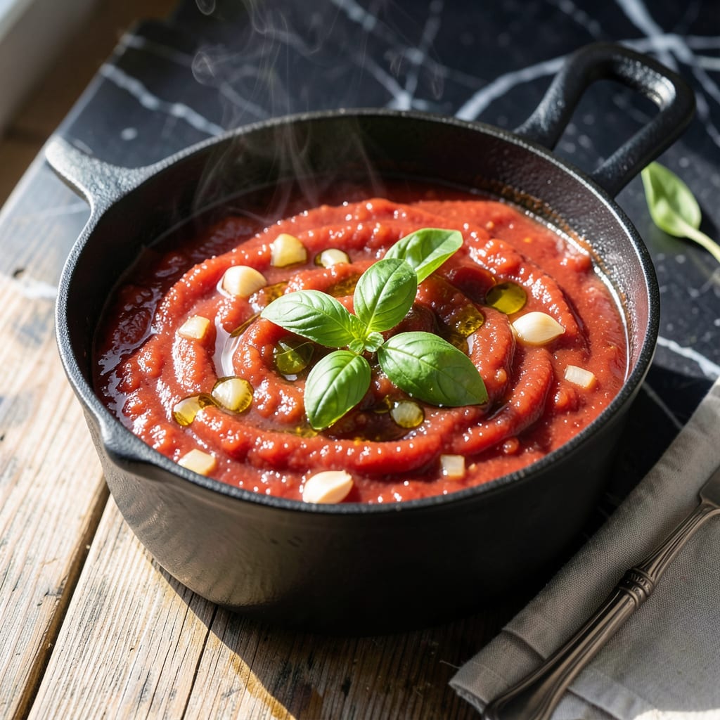 Complete marinara sauce recipe tomato paste overview image