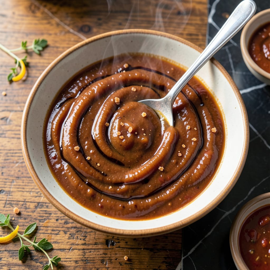Martha Stewart's BBQ Sauce Recipe: Vinegar Kissed Sweetness With Bold Depth illustration with key details