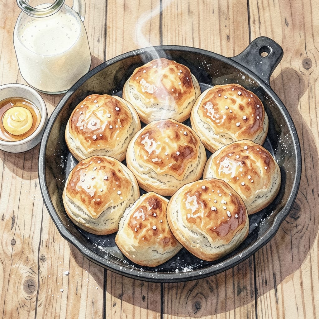McDonald's Style Biscuits Recipe: Flaky Layers Just Like the Original illustration with key details