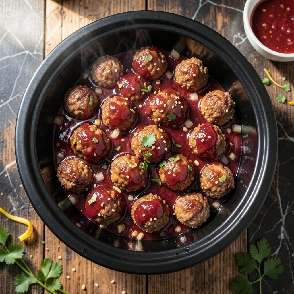 Meatball Recipe Grape Jelly BBQ Sauce Crock Pot: Set It and Forget It Sweet Heat detailed visual guide