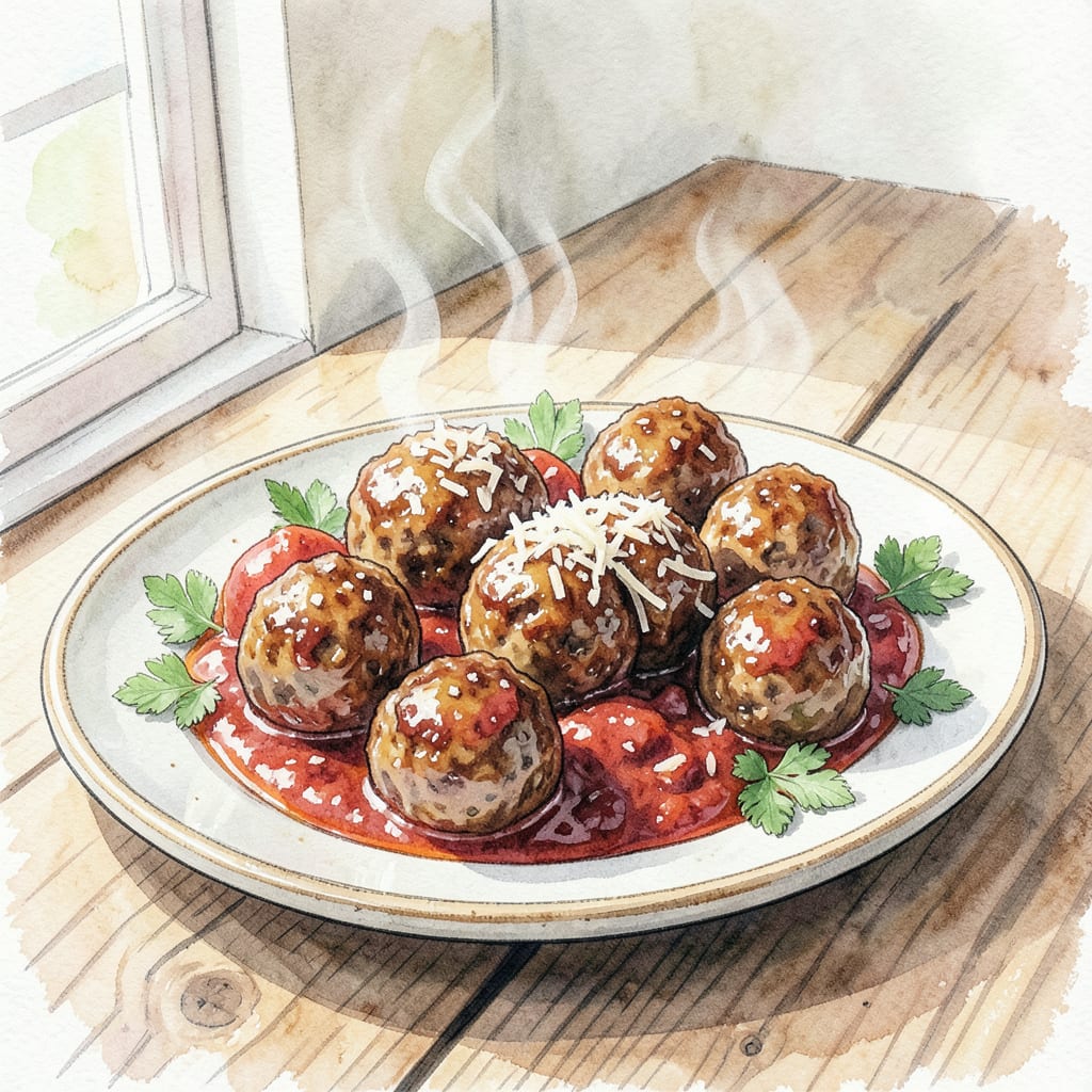 Meatball Recipe No Breadcrumbs: Tender & Juicy Meatballs Perfectly Made example with annotations