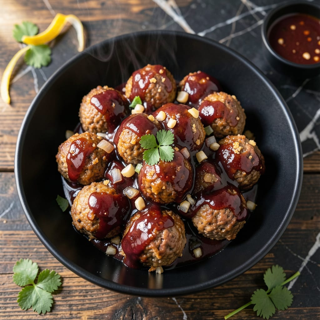 Meatball Recipe Slow Cooker BBQ: Set It and Forget It Party Pleaser illustration with key details