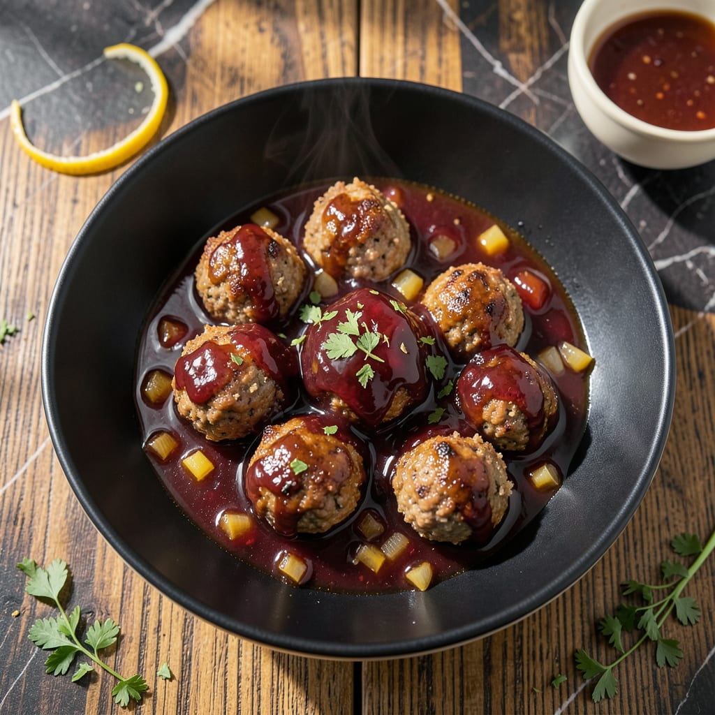 meatball recipe with jelly and bbq sauce example with annotations