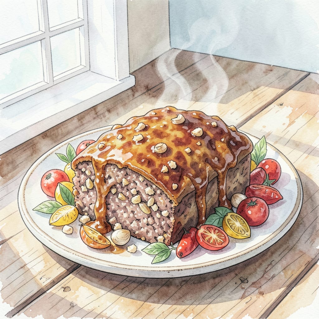 Meatloaf Recipe Without Ketchup: Hearty Comfort Food Classic illustration with key details