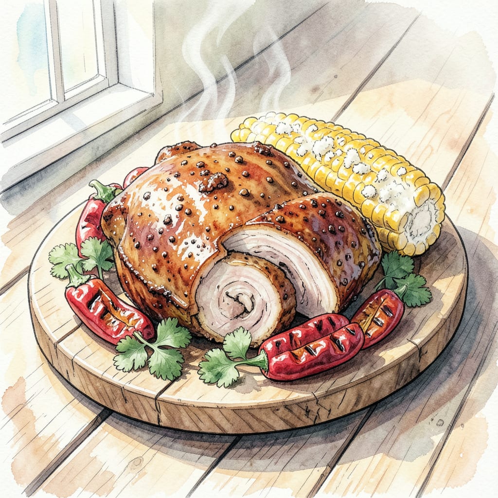 Mexican Carnitas BBQ Recipe: Tender Pork and Smoky BBQ Fusion example with annotations