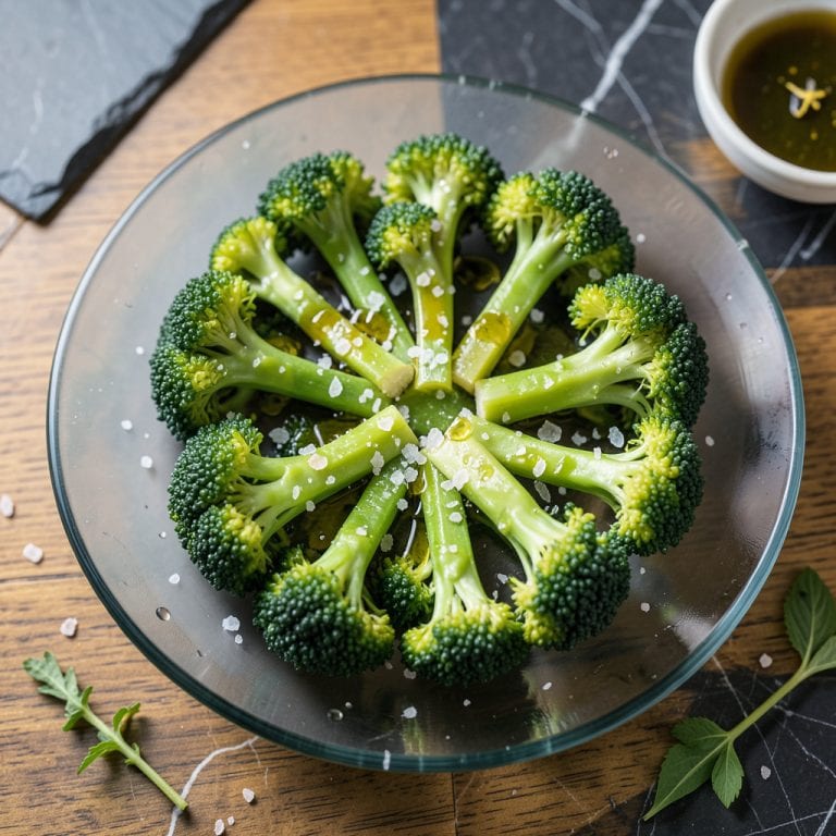 Microwaving Frozen Broccoli: Bright, Crisp Tender in 5 Minutes illustration with key details