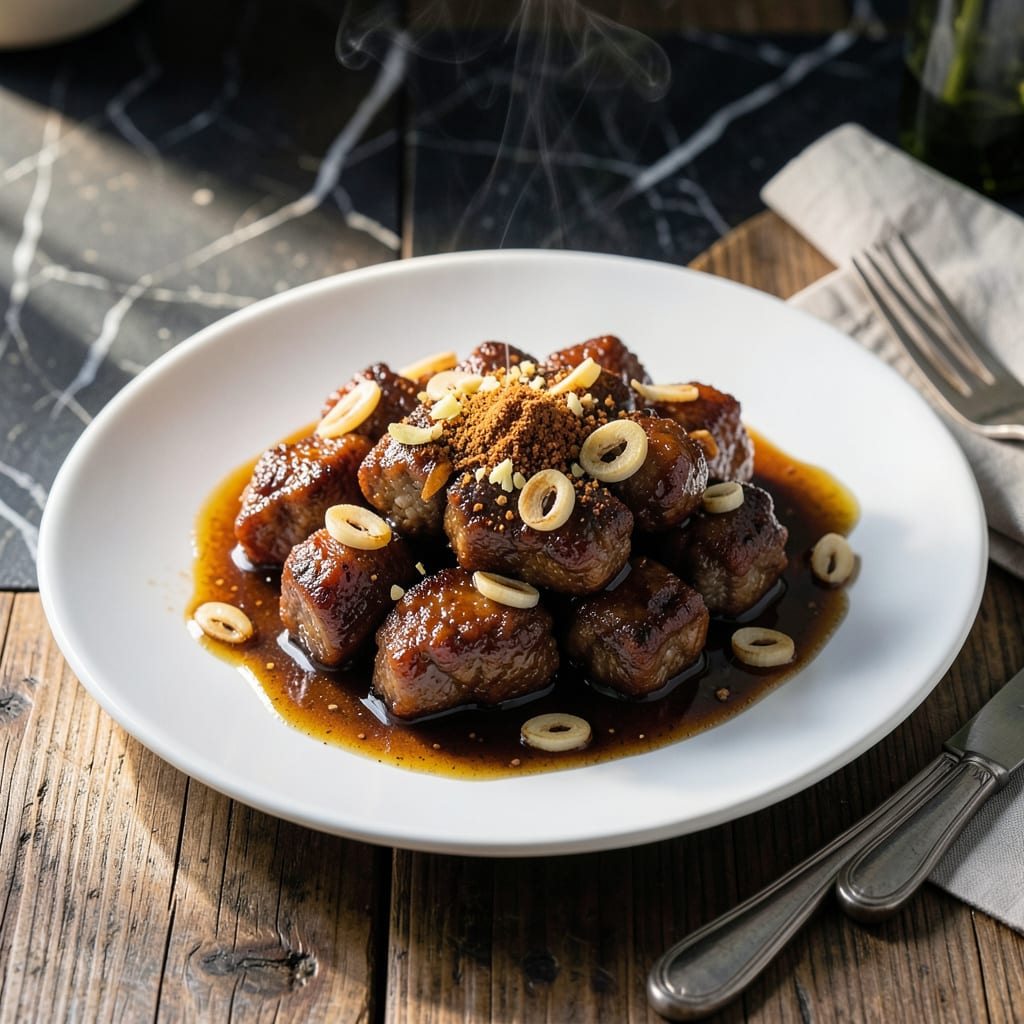 Visual representation of minced bbq pork recipe
