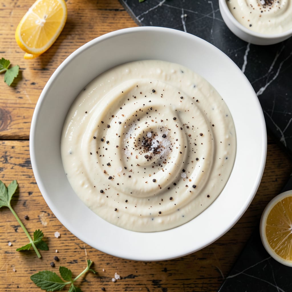 Mission BBQ Alabama White Sauce Copycat Recipe: Tangy Creamy Dip for BBQ Lovers illustration with key details