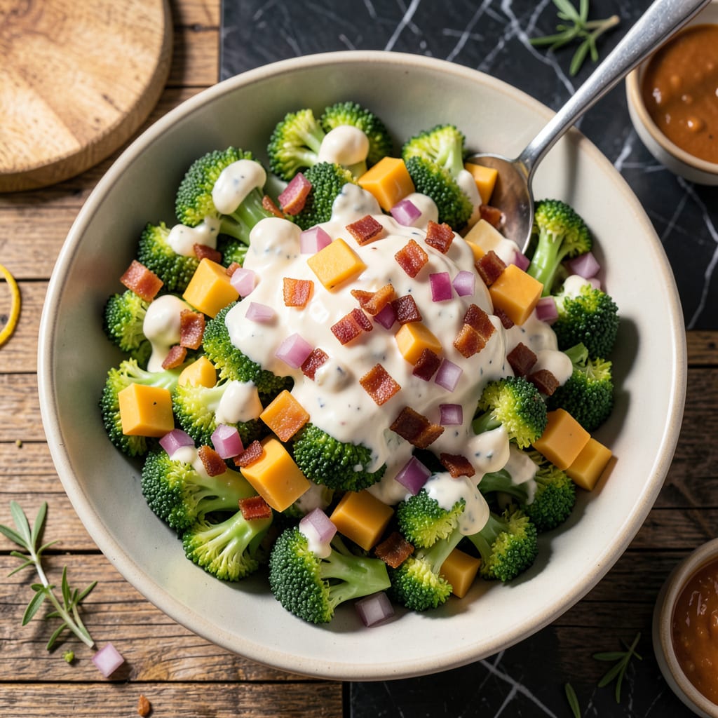 Comprehensive Mission BBQ Broccoli Salad Recipe: Tangy Bacon and Cheddar Delight visual reference