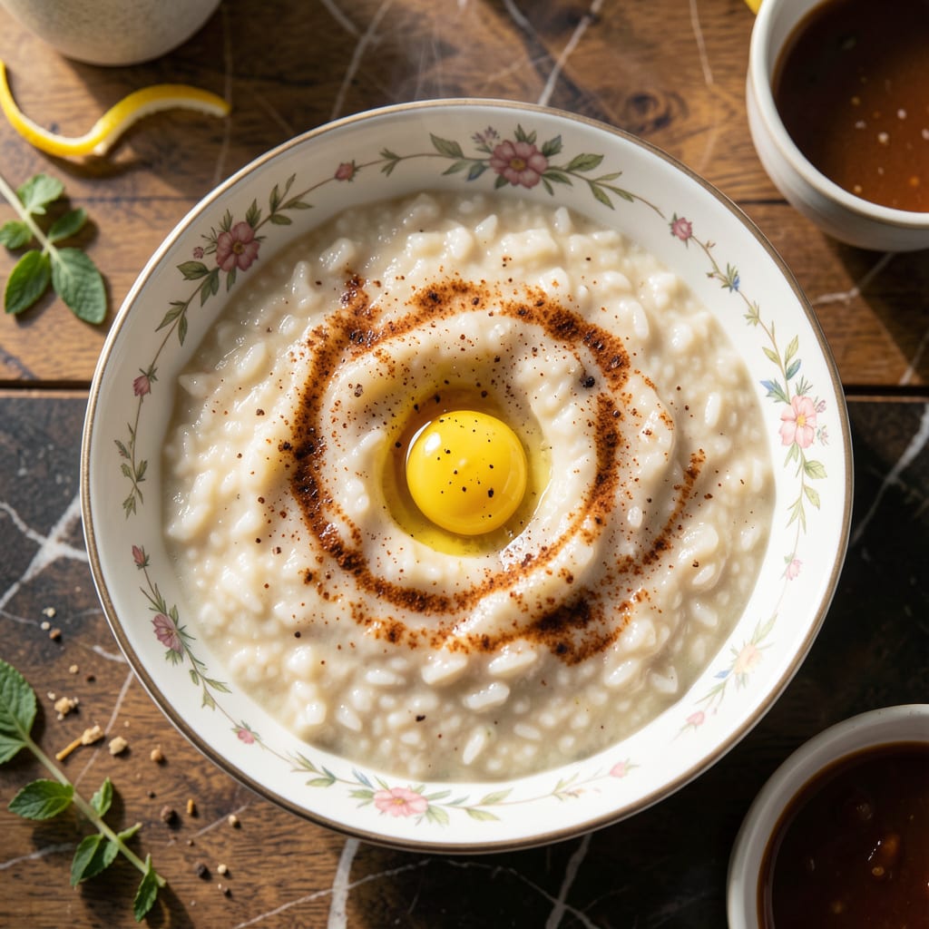 moms old fashioned rice pudding recipe illustration with key details