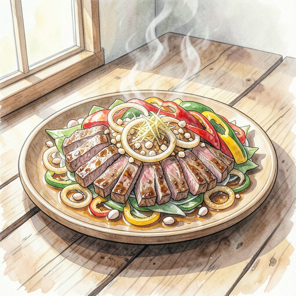 Mongolian Barbecue Recipe: Stir Fried Flavors in Minutes example with annotations