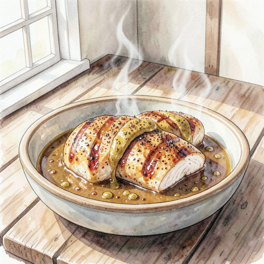 Visual representation of mustard bbq sauce recipe