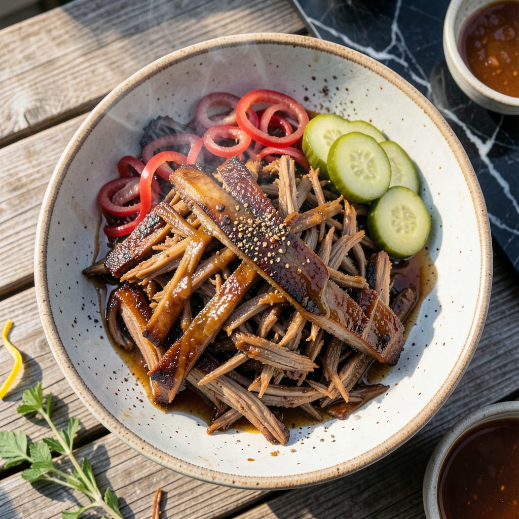 NC Pulled Pork BBQ Recipe: Slow Smoked Vinegar Tang for Sandwiches detailed visual guide