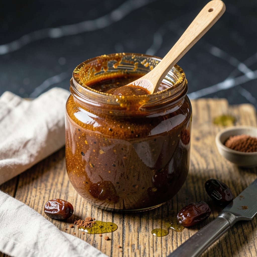 Nightshade Free BBQ Sauce Recipe: Date Sweetened Tangy Kick illustration with key details