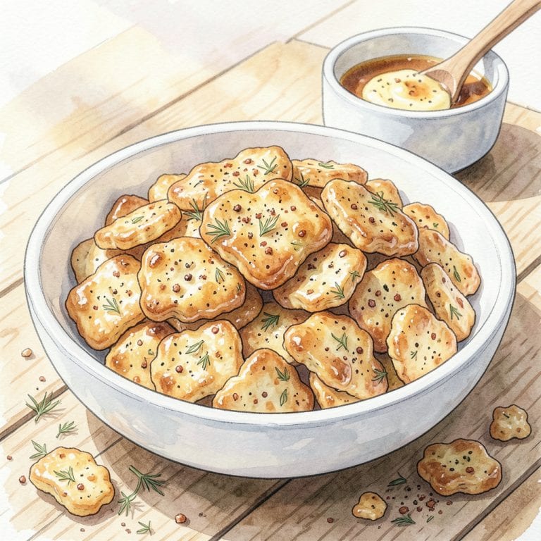 No Bake Oyster Crackers Recipe: Salty Sweet Party Snack in Minutes illustration with key details