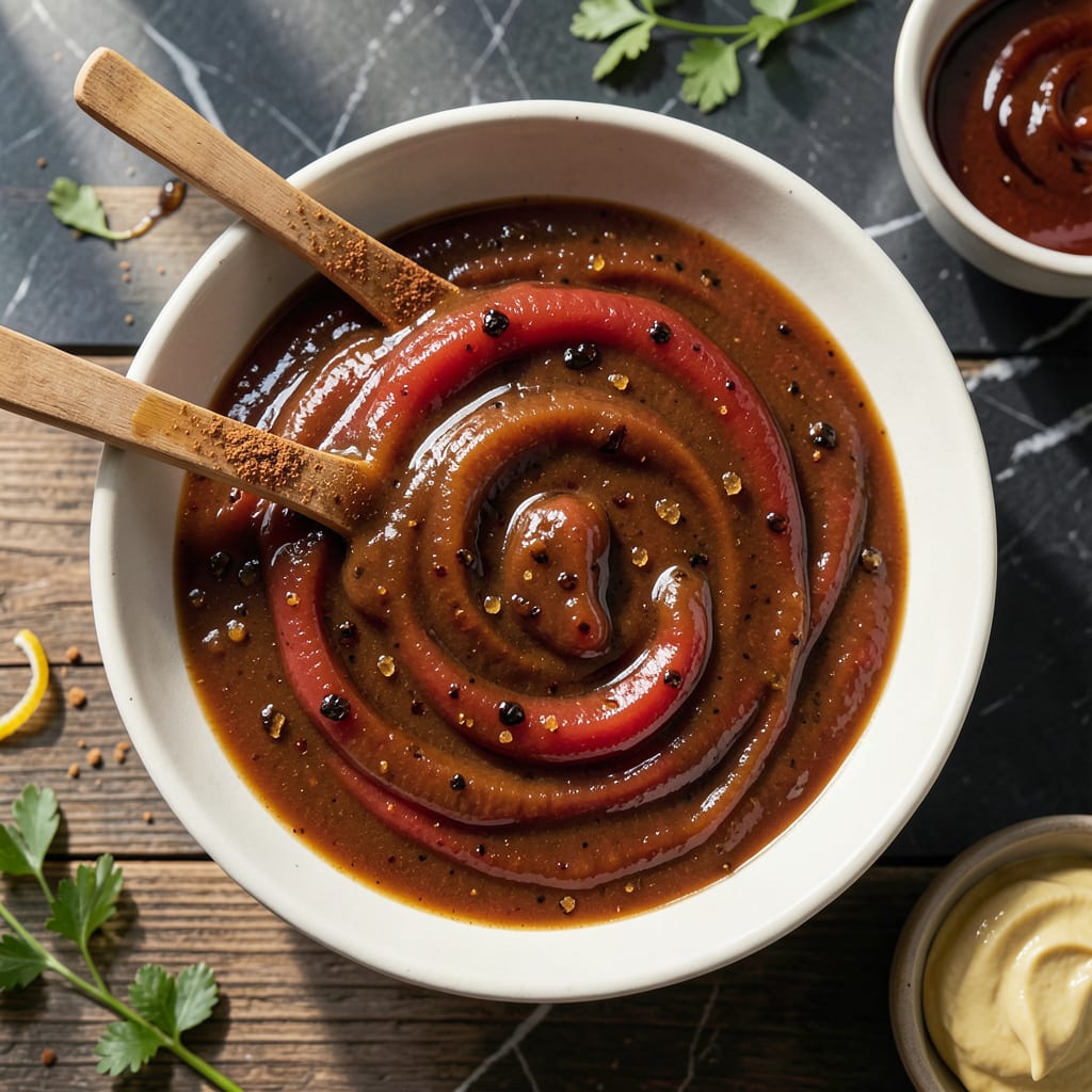 No Cook BBQ Sauce Recipe: Thick and Tangy in 5 Minutes example with annotations
