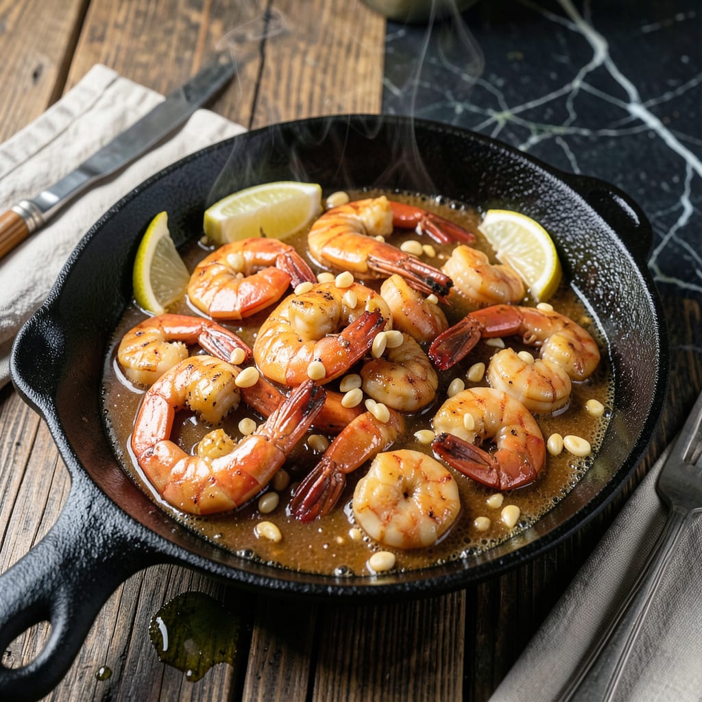 Visual representation of nola bbq shrimp recipe