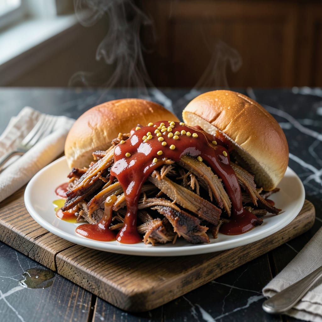 North Carolina Pork BBQ Recipe: Eastern Style Vinegar Sauce Tradition example with annotations