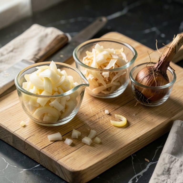 Visual representation of One Onion Chopped Equals How Many Cups: Exact Measurements and Tips