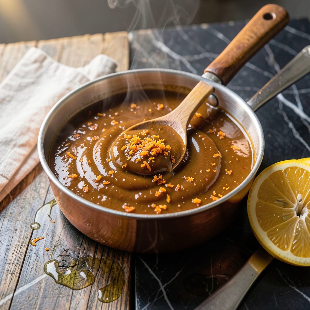 Visual representation of Orange BBQ Sauce Recipe: Citrus Infused Tangy Glaze for Grilling