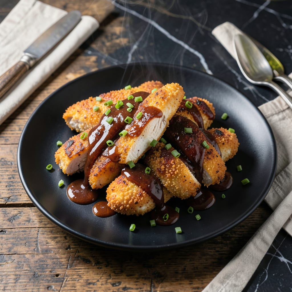 oven baked bbq chicken tenders recipe example with annotations