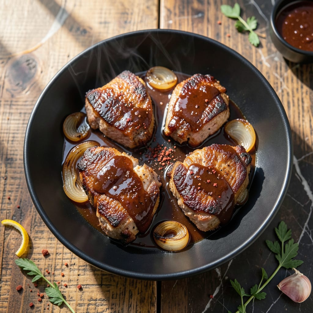 Complete Oven Baked BBQ Pork Chops Recipe: Smoky Glaze With Caramelized Edges overview image