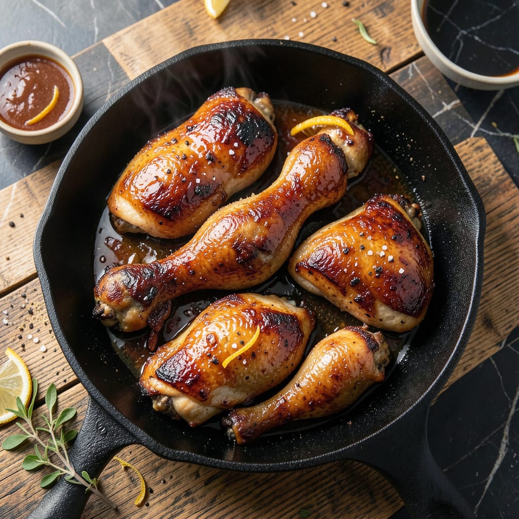 Complete oven roasted bbq chicken recipe overview image