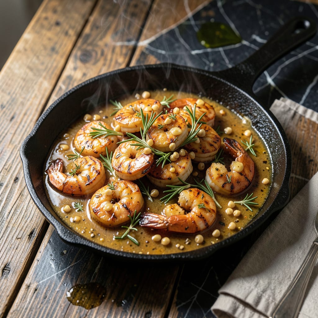 Pascal's Manale Restaurant BBQ Shrimp Recipe: New Orleans Style Peppery Butter Sauce example with annotations
