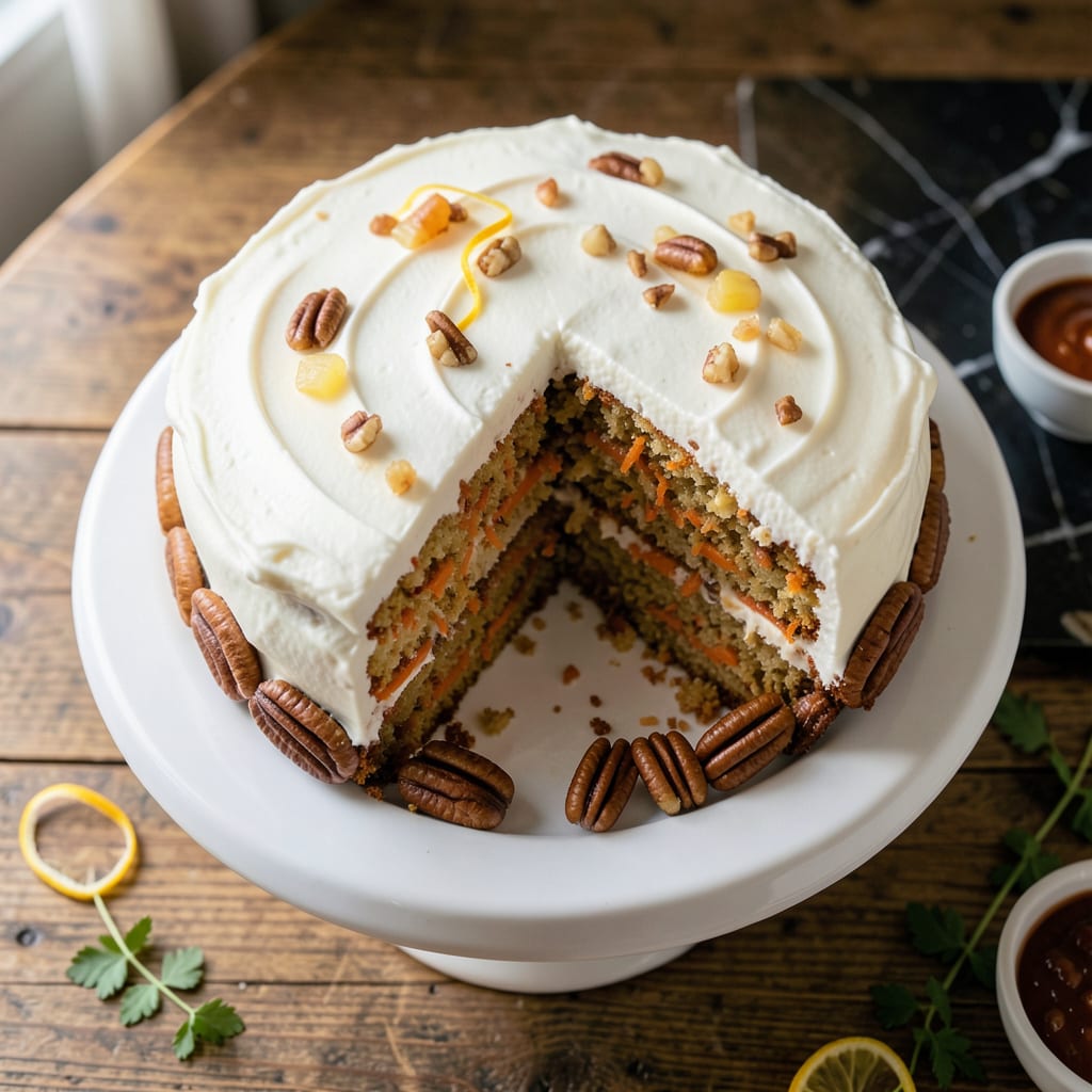 Visual representation of paula deen carrot cake recipe