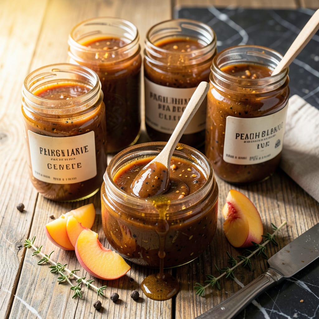 Peach BBQ Sauce Canning Recipe: Sweet and Smoky Preserved Flavor illustration with key details