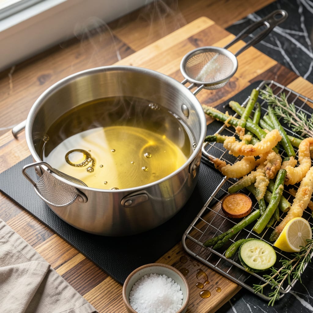 peanut oil for deep frying illustration with key details
