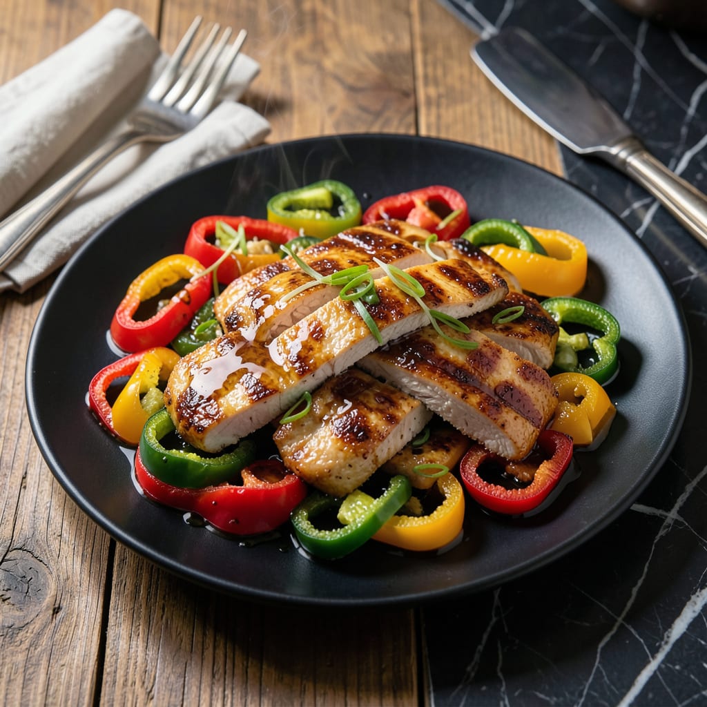 Comprehensive peppers and chicken recipe visual reference