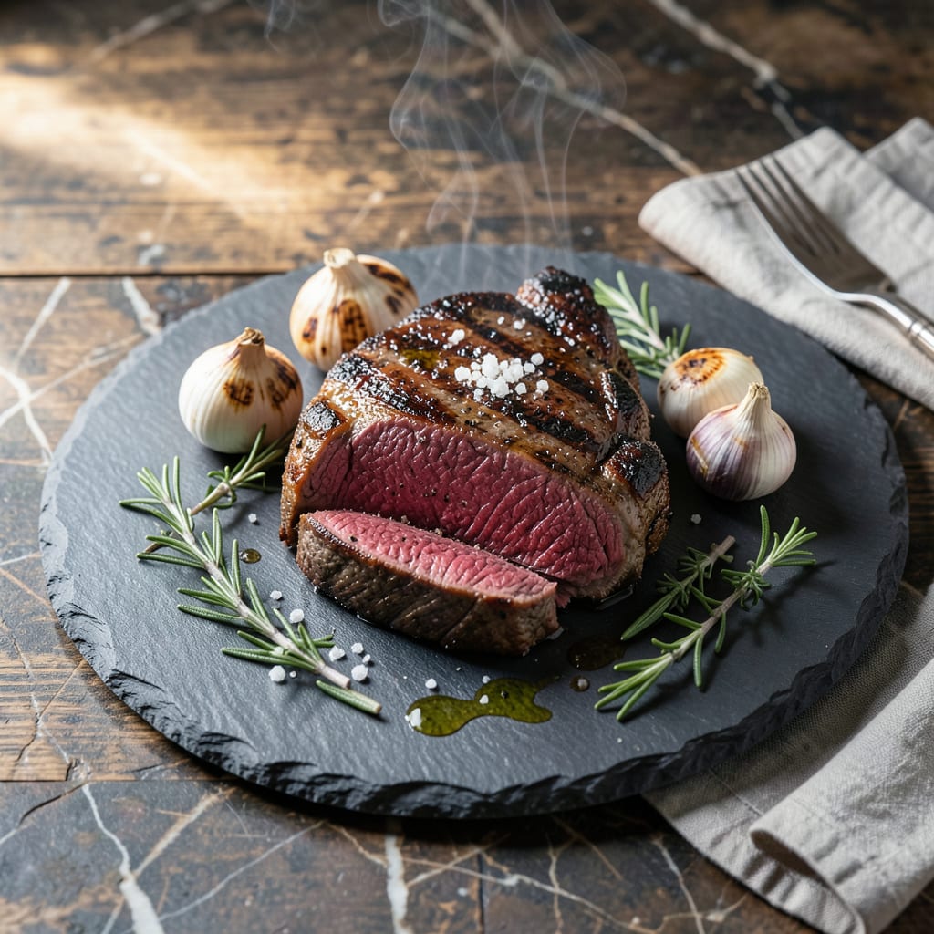 Perfect Grilled Ribeye Steak Recipe: Steakhouse Crust and Juicy Centers illustration with key details