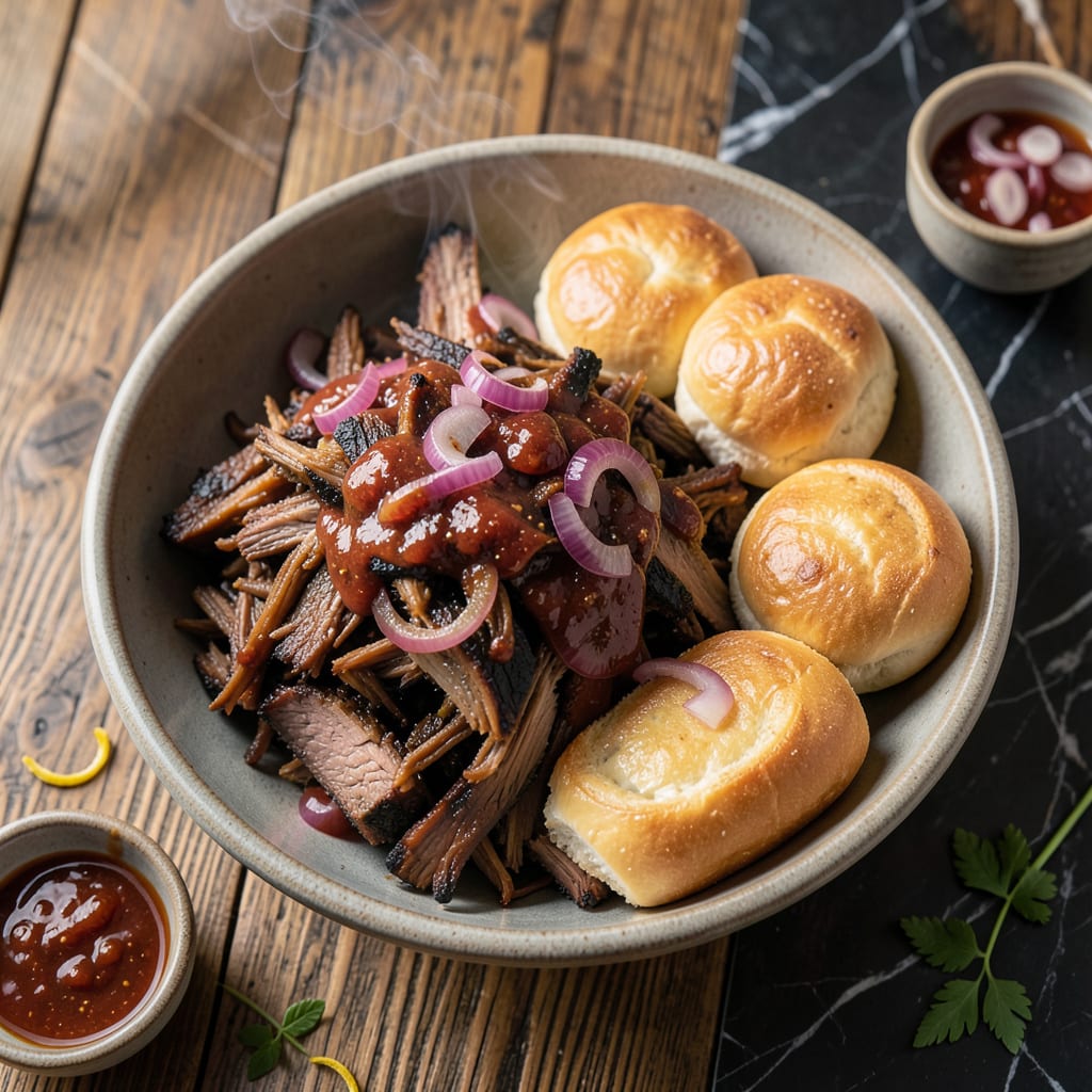 phils bbq pulled pork recipe illustration with key details