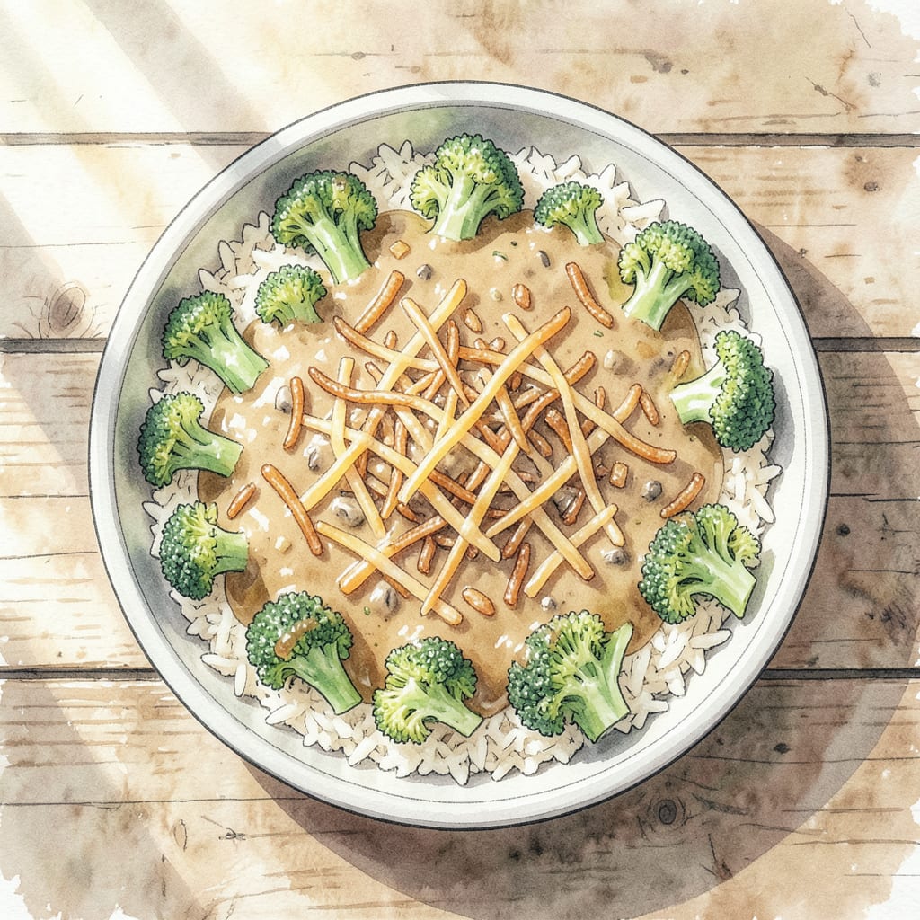 Piccadilly Broccoli Rice Casserole Recipe: Comforting Casserole Perfection illustration with key details
