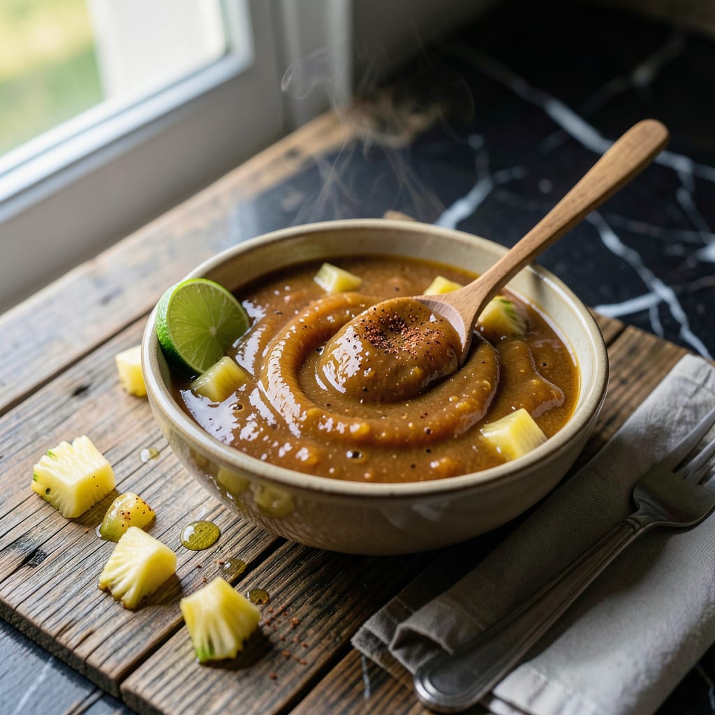 Pineapple Bourbon BBQ Sauce Recipe: Sweet Heat for Grill Masters example with annotations