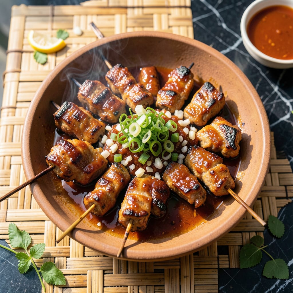 Visual representation of Pinoy Pork BBQ Recipe: Charcoal Grilled Sweet and Savory Skewers