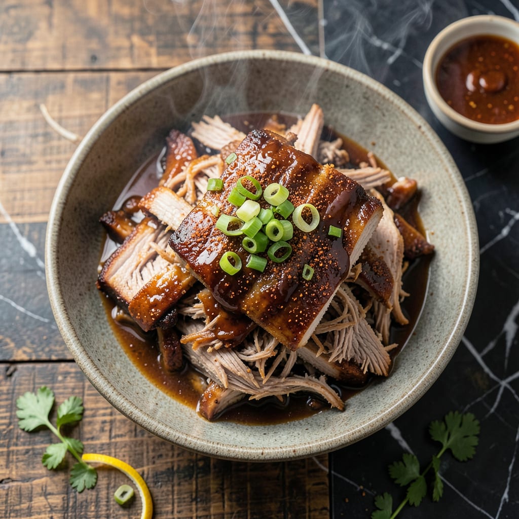 Pork Butt BBQ Recipe Slow Cooker: Set It and Forget It Smoky Tenderness illustration with key details