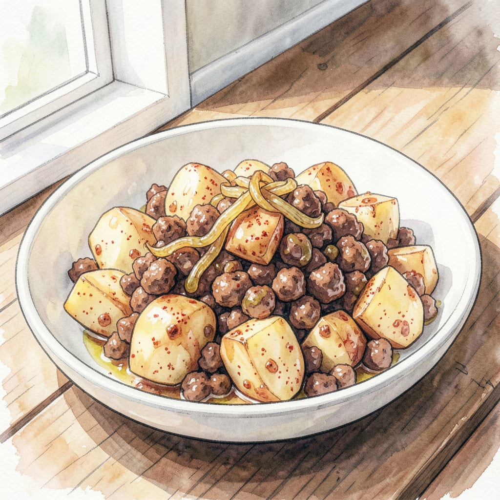 Complete Potatoes and Ground Beef Recipe: Hearty Comfort Food in One Pan overview image