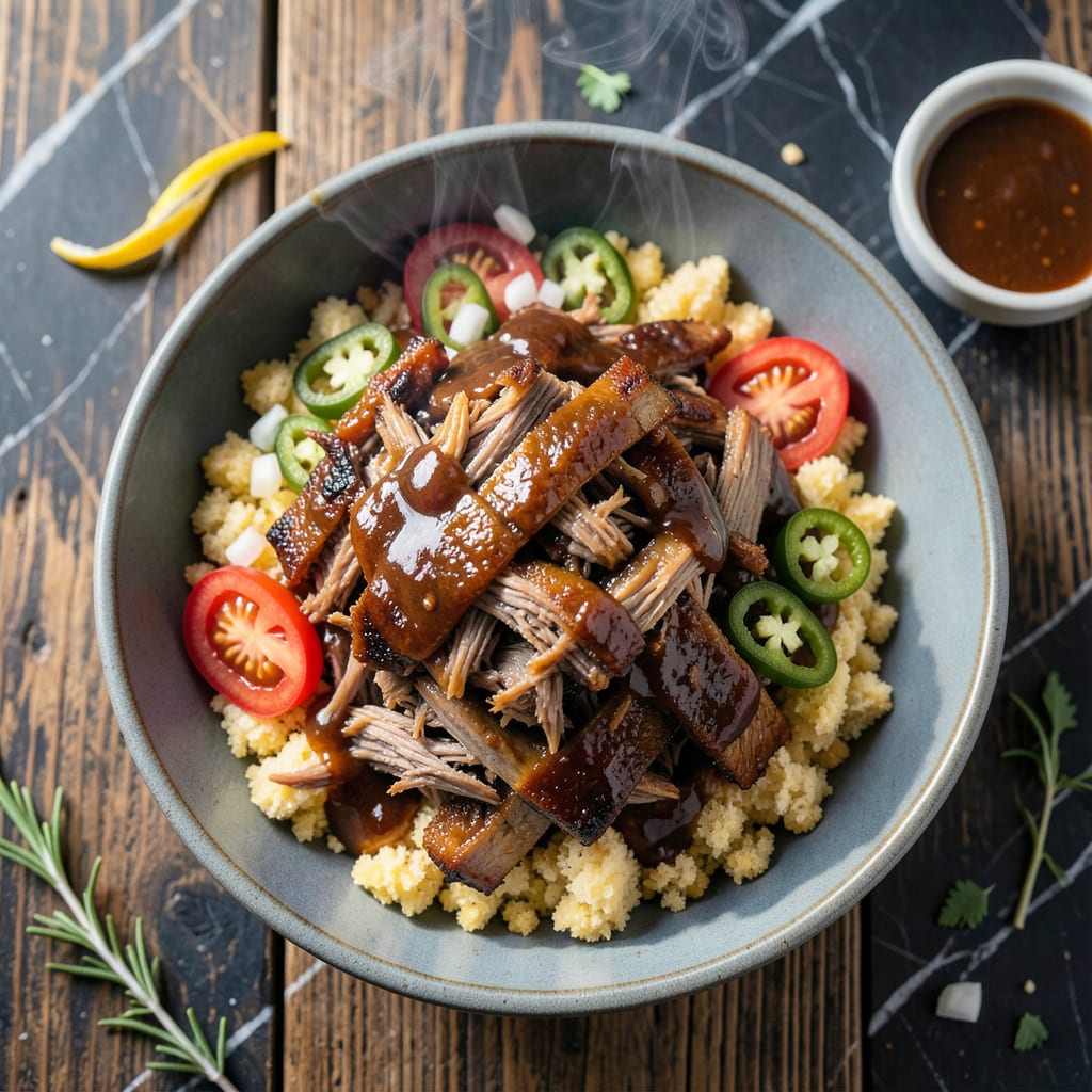 quick bbq pulled pork recipe example with annotations
