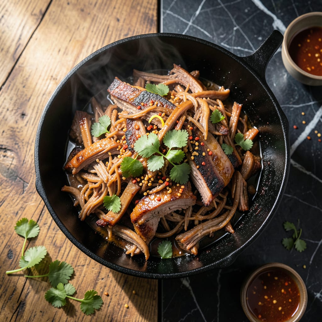 Quick BBQ Pulled Pork Recipe Oven: Set It and Forget It Tenderness illustration with key details