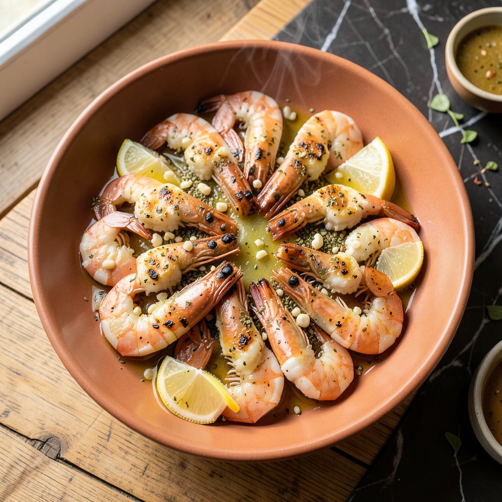 Quick Grilled Shrimp Recipe: Zesty Lemon Garlic Charm in Minutes example with annotations
