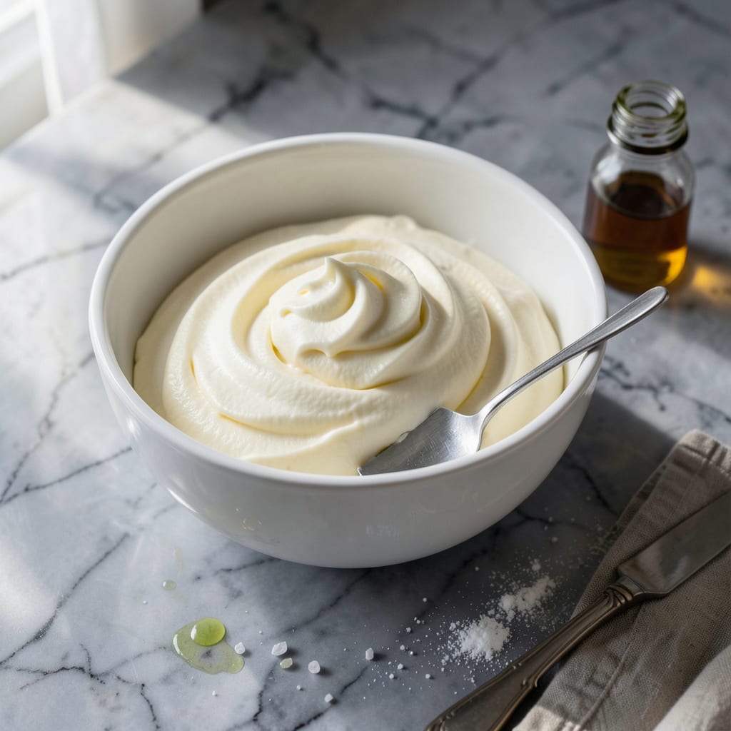 recipe for buttercream icing for piping illustration with key details